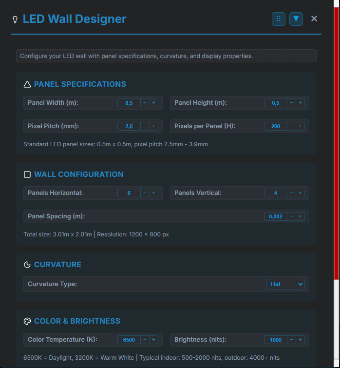 LED planning tools
